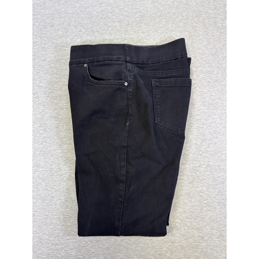 Style‎ & Co Denim Womens Medium Black Straight Leg Pull On Jeans Stretch Pants
